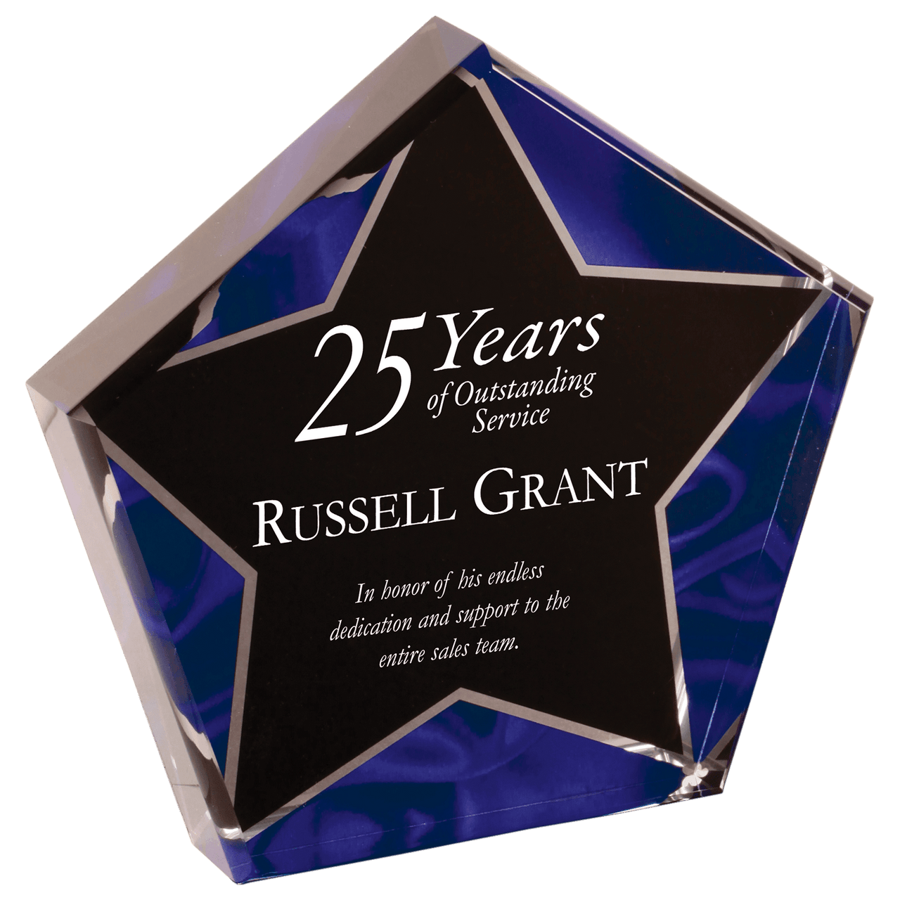 5" Star Blue Velvet Acrylic